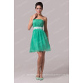 2015 Grace Karin Novo Design Com Sequins Frisado Strapless Vestidos De Damas De Chifon Chifon Verde CL6105